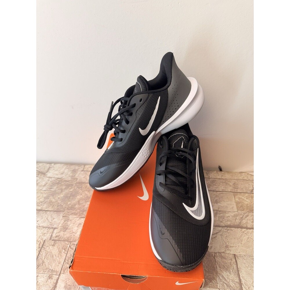 Nike Precision 7 Basketball Shoes Men's 8.5/ Women's 10 Black White Grey - Picture 5 of 16